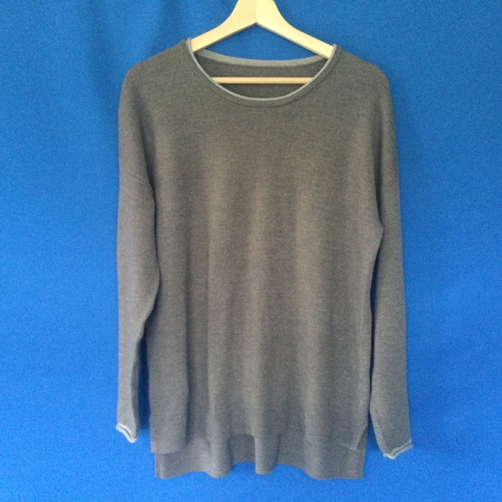 Merino Wool Sweater Large Beige Tan Cozy